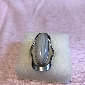 Blue Lace Agat ring